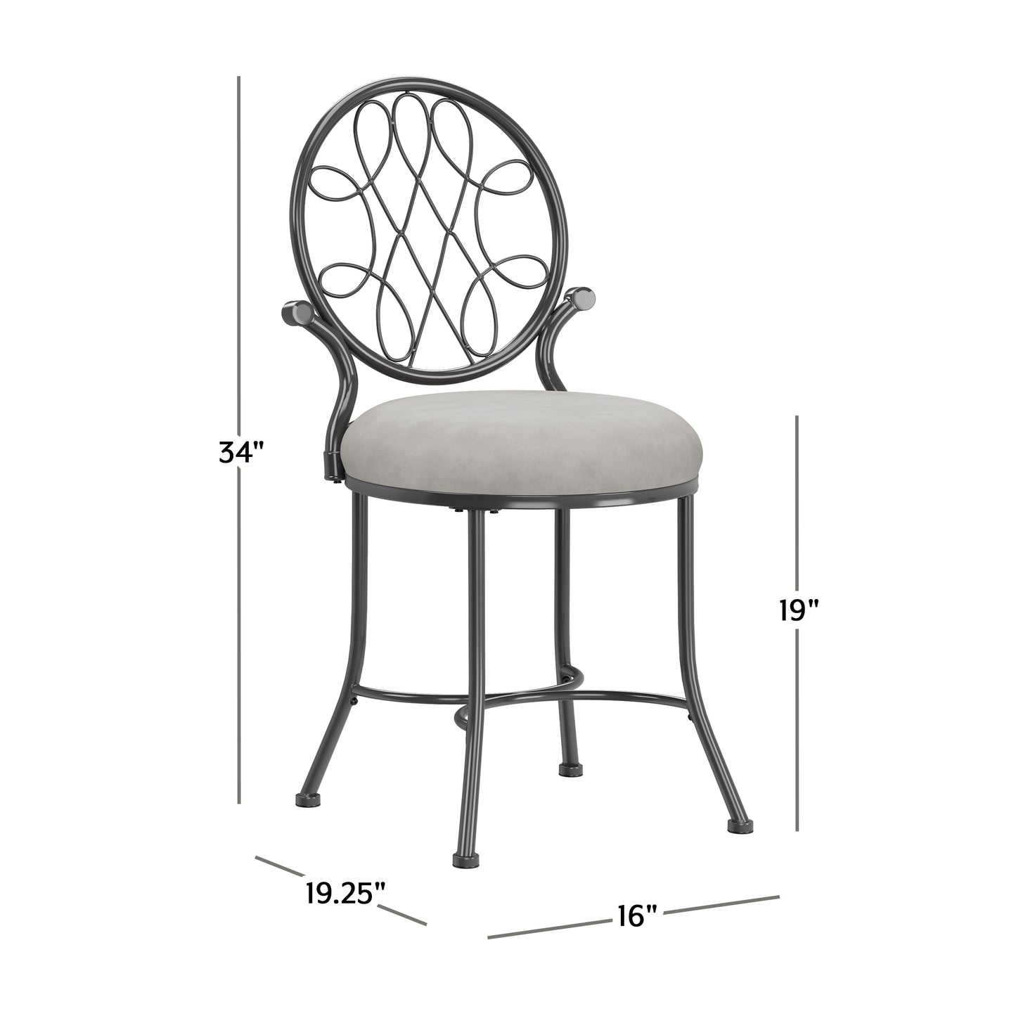 O'Malley Metal Vanity Stool