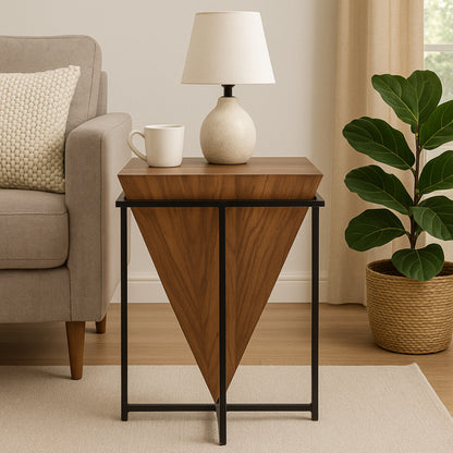 Cleopatra Wood and Metal Accent Table