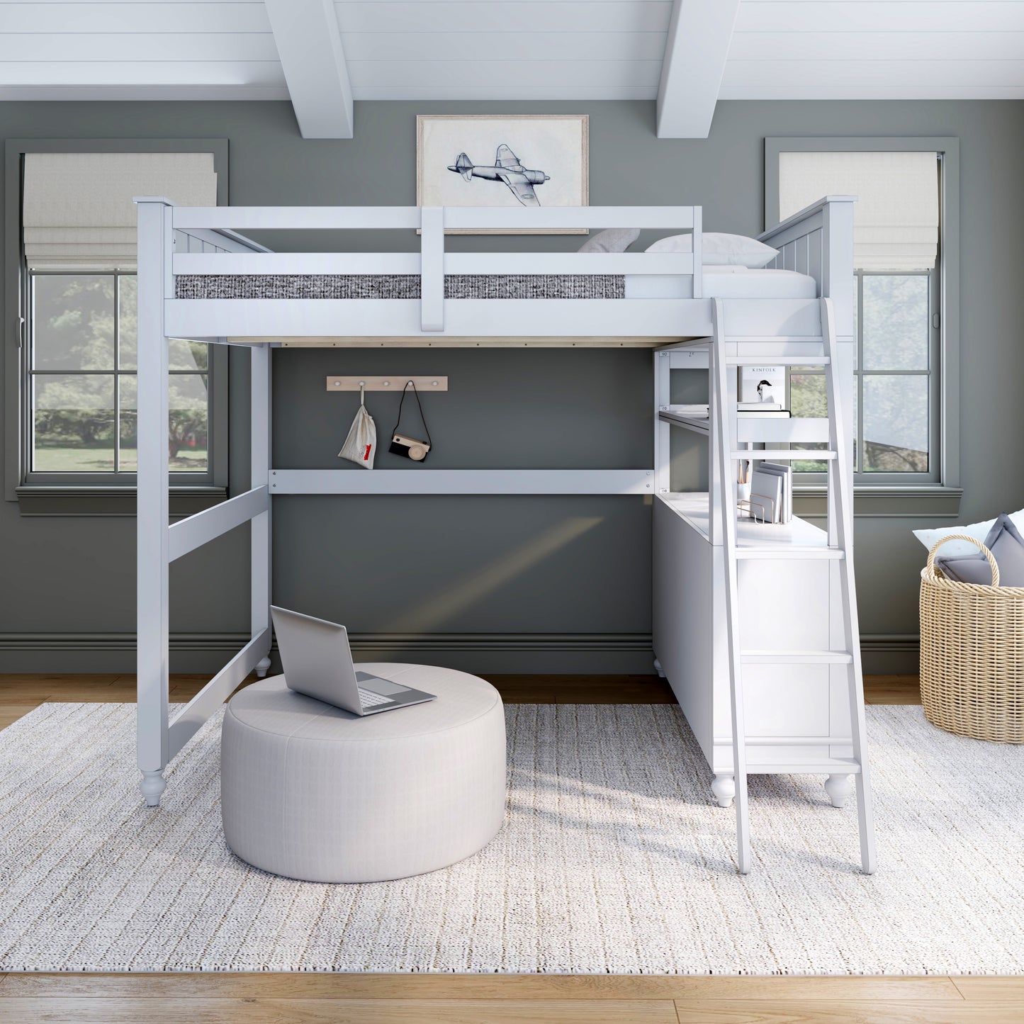 Lake House Wood Loft Bed