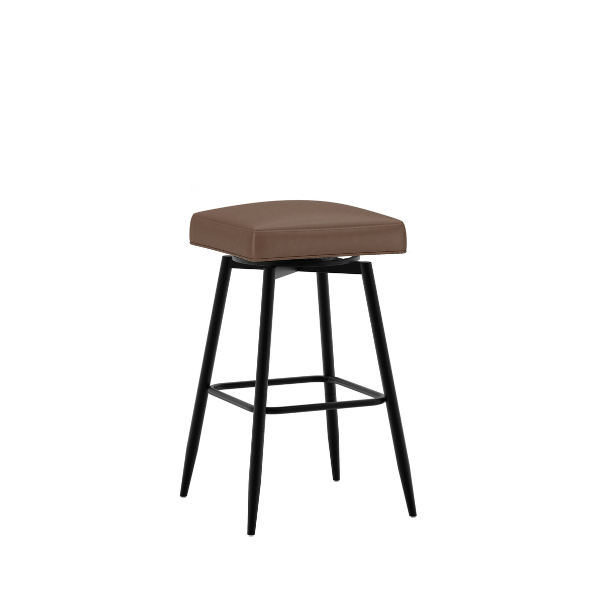 Uniquely Yours Metal Stool, Backless / Saddle / Black