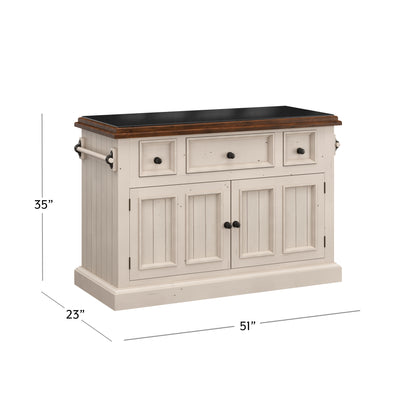 Tuscan Retreat Wood Kitchen Island