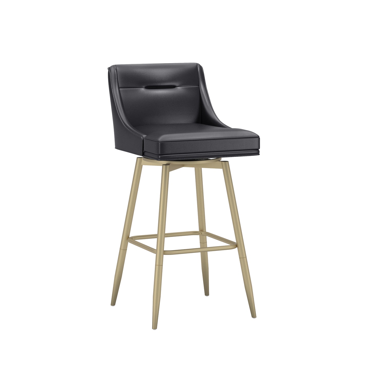 Uniquely Yours Metal Stool, Tapered Back / Black / Champagne