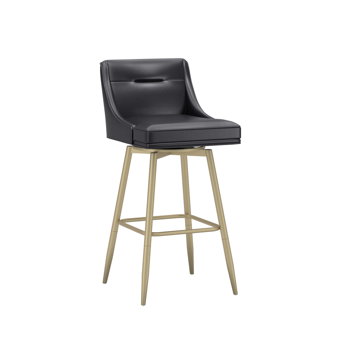 Uniquely Yours Metal Stool, Tapered Back / Black / Champagne