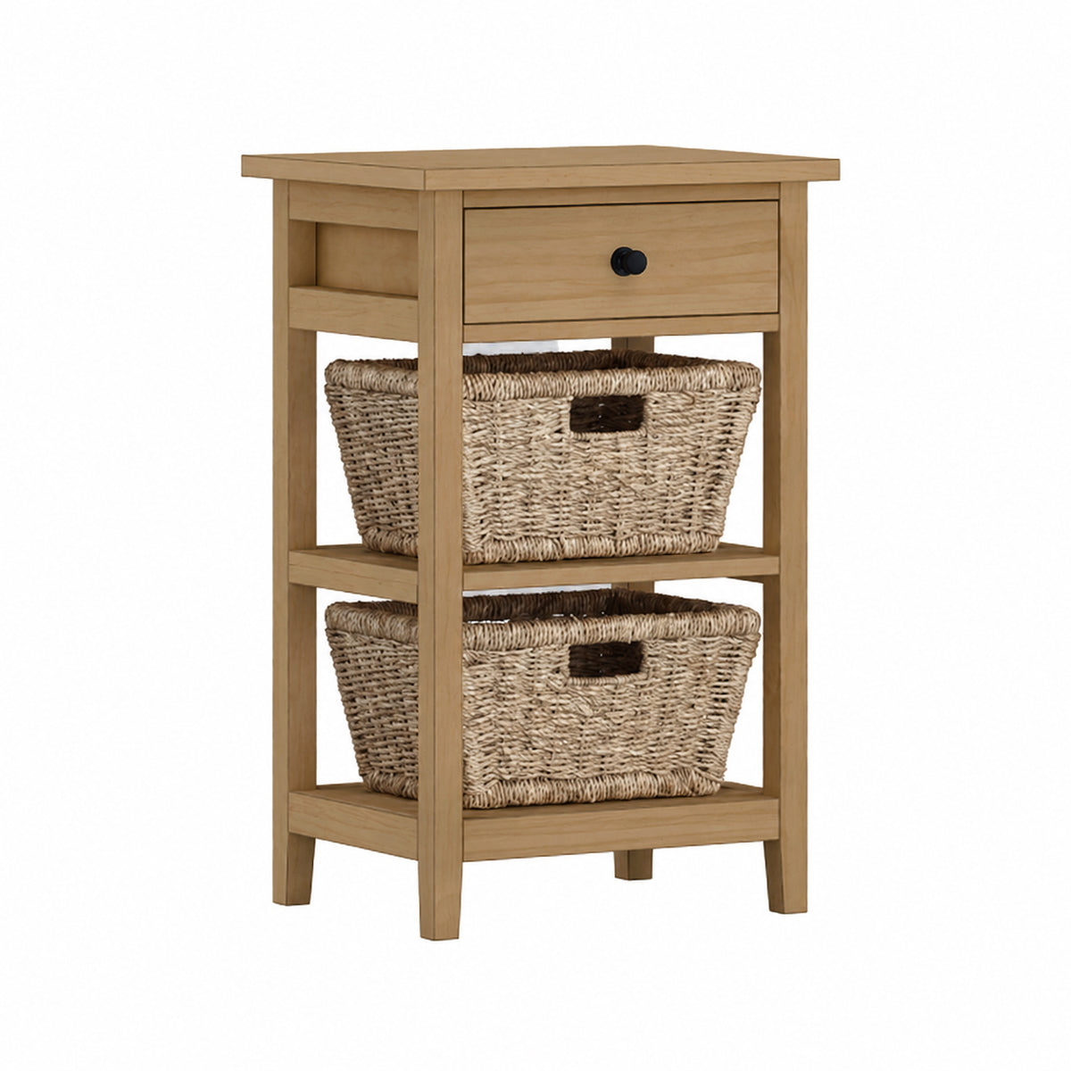 Tuscan Retreat® Basket Stand with Drawer and Open Sides