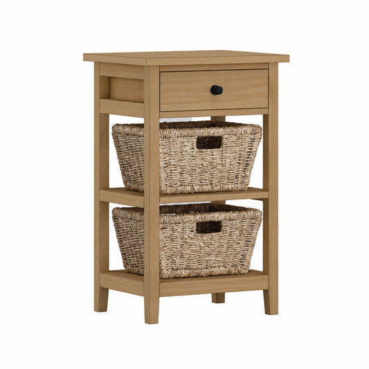 Tuscan Retreat® Basket Stand with Drawer and Open Sides