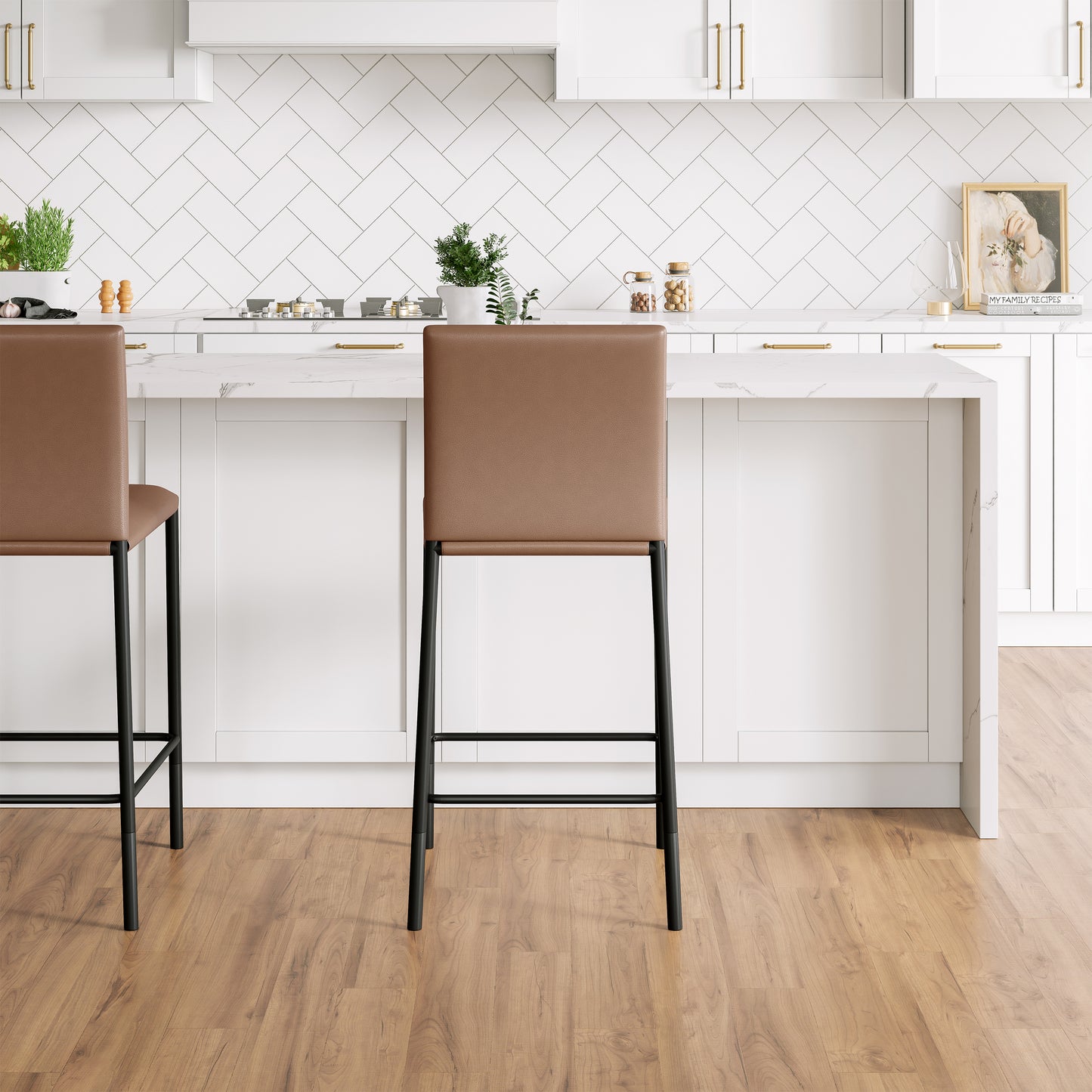 Bronte Metal Counter and Bar Stools