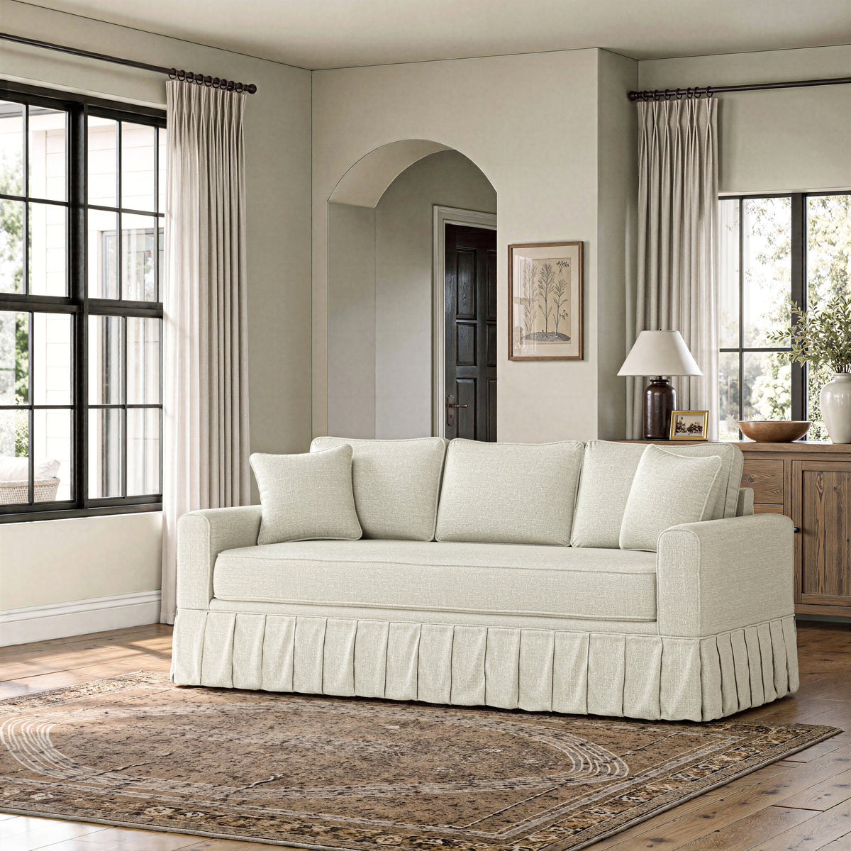 Windridge Upholstered Sofa, Ecru