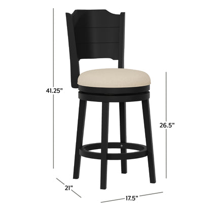 Clarion Wood Swivel Stool