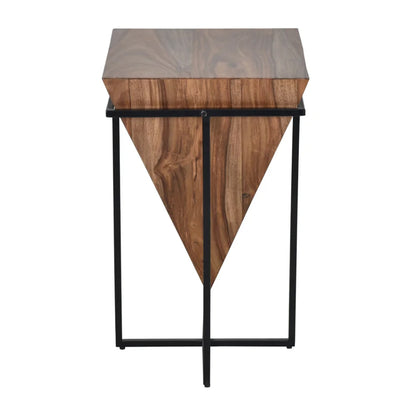 Cleopatra Wood and Metal Accent Table