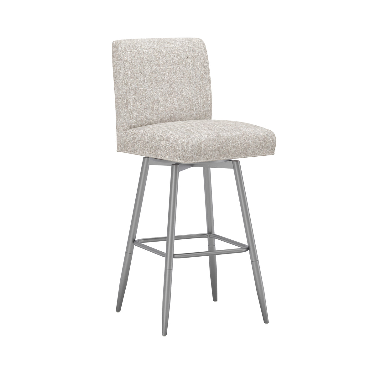 Uniquely Yours Metal Stool, Parson / Oatmeal / Silver