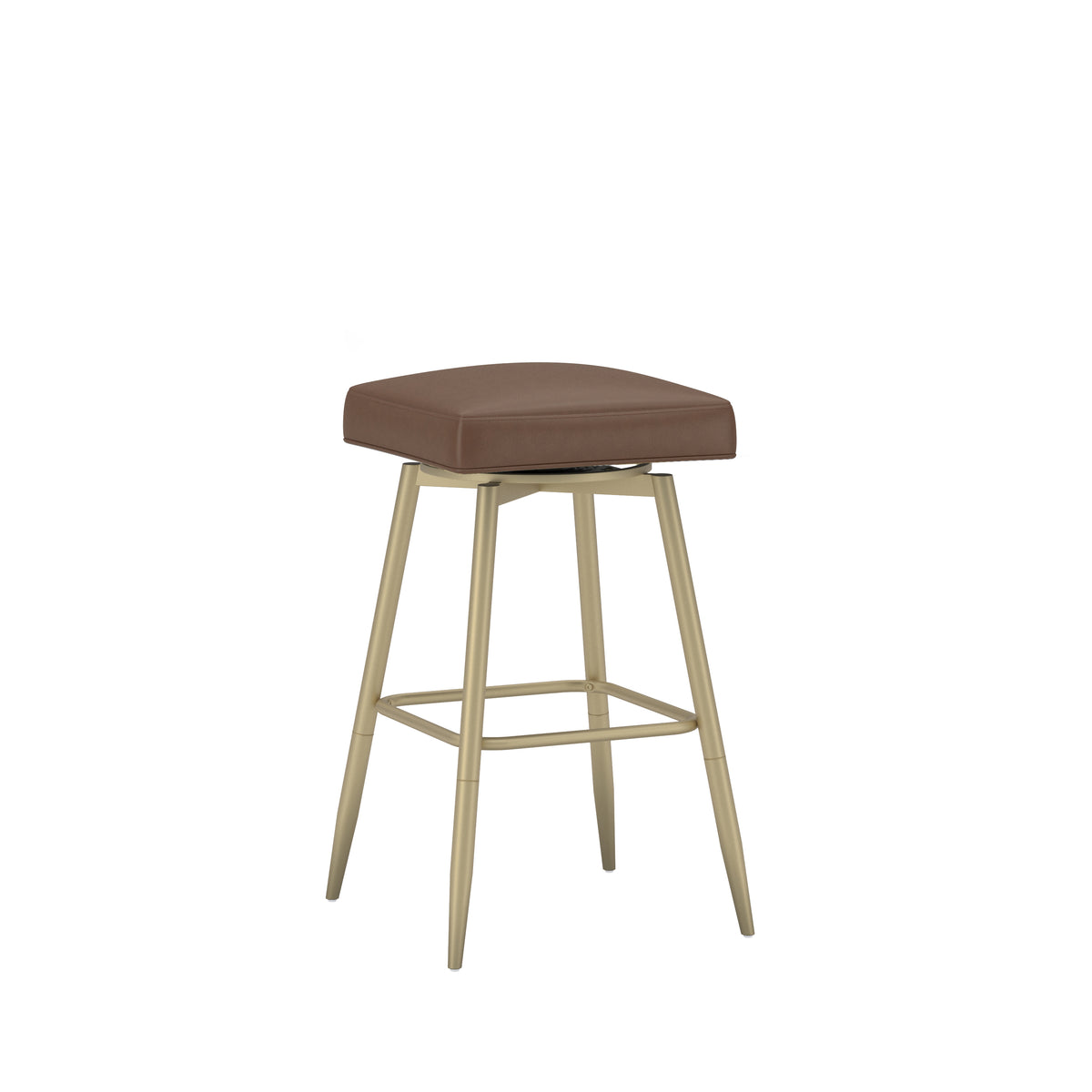 Uniquely Yours Metal Stool, Backless / Saddle / Champagne