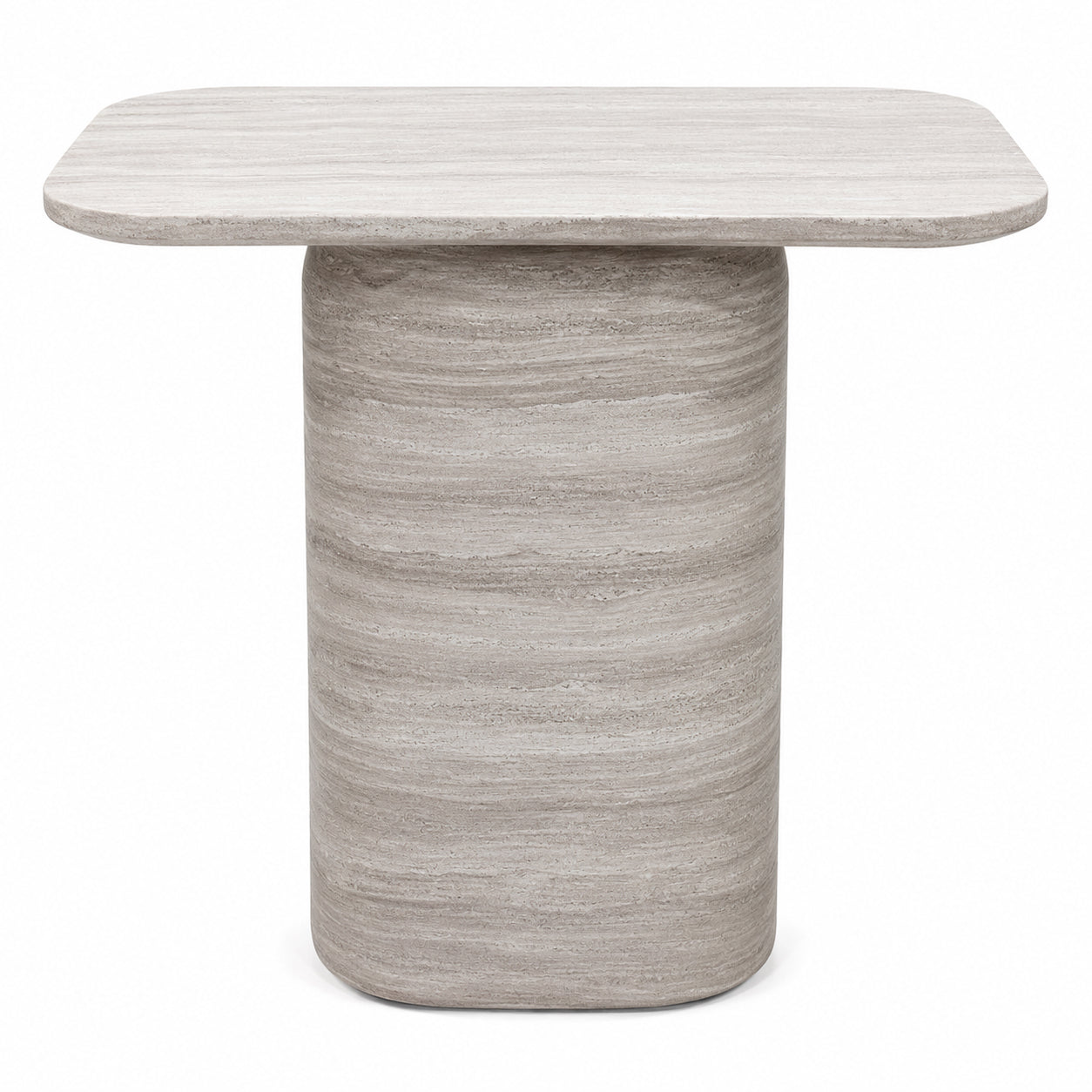 Yona Reinforced Concrete Square Side Table, Gray