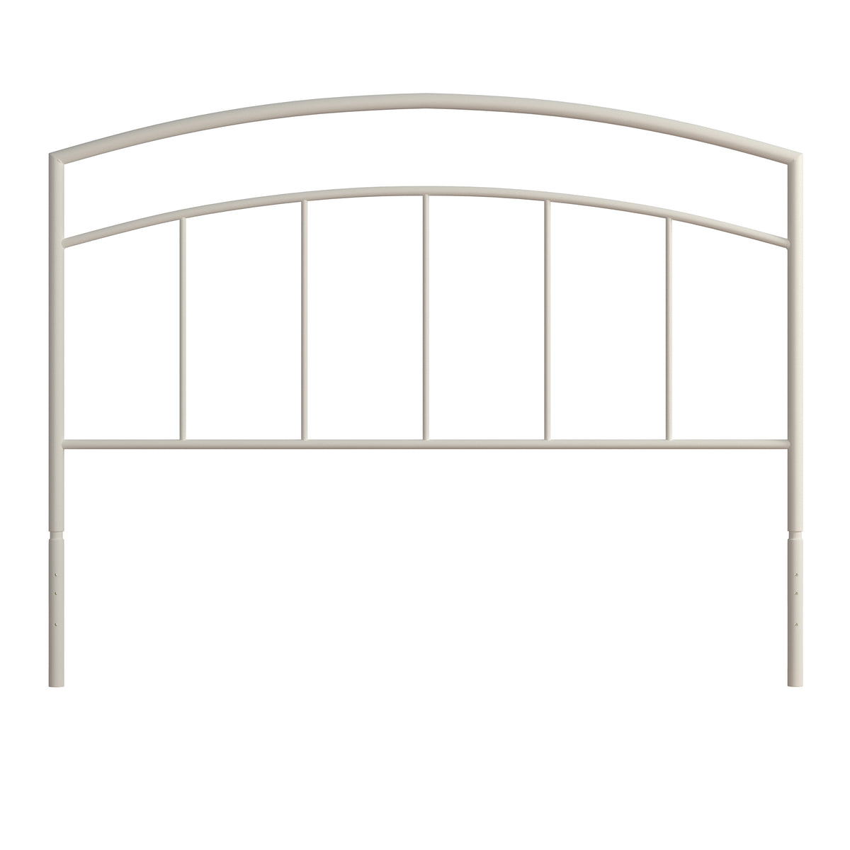 Julien Queen Metal Bed without Frame, Textured White