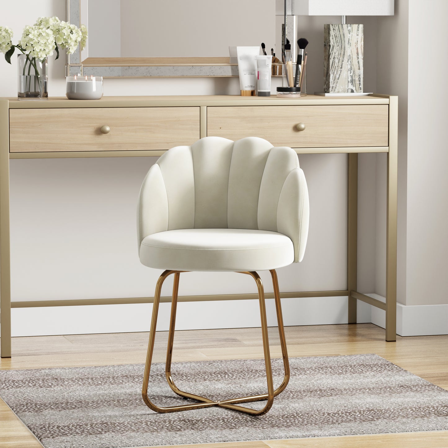 Catalina Metal Vanity Stool