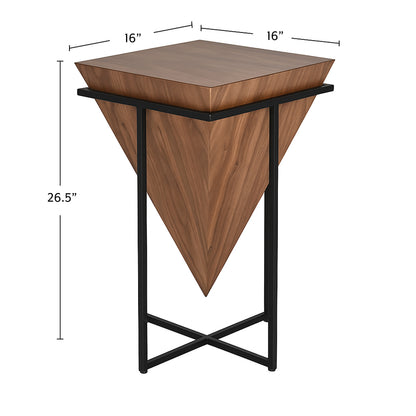 Cleopatra Wood and Metal Accent Table