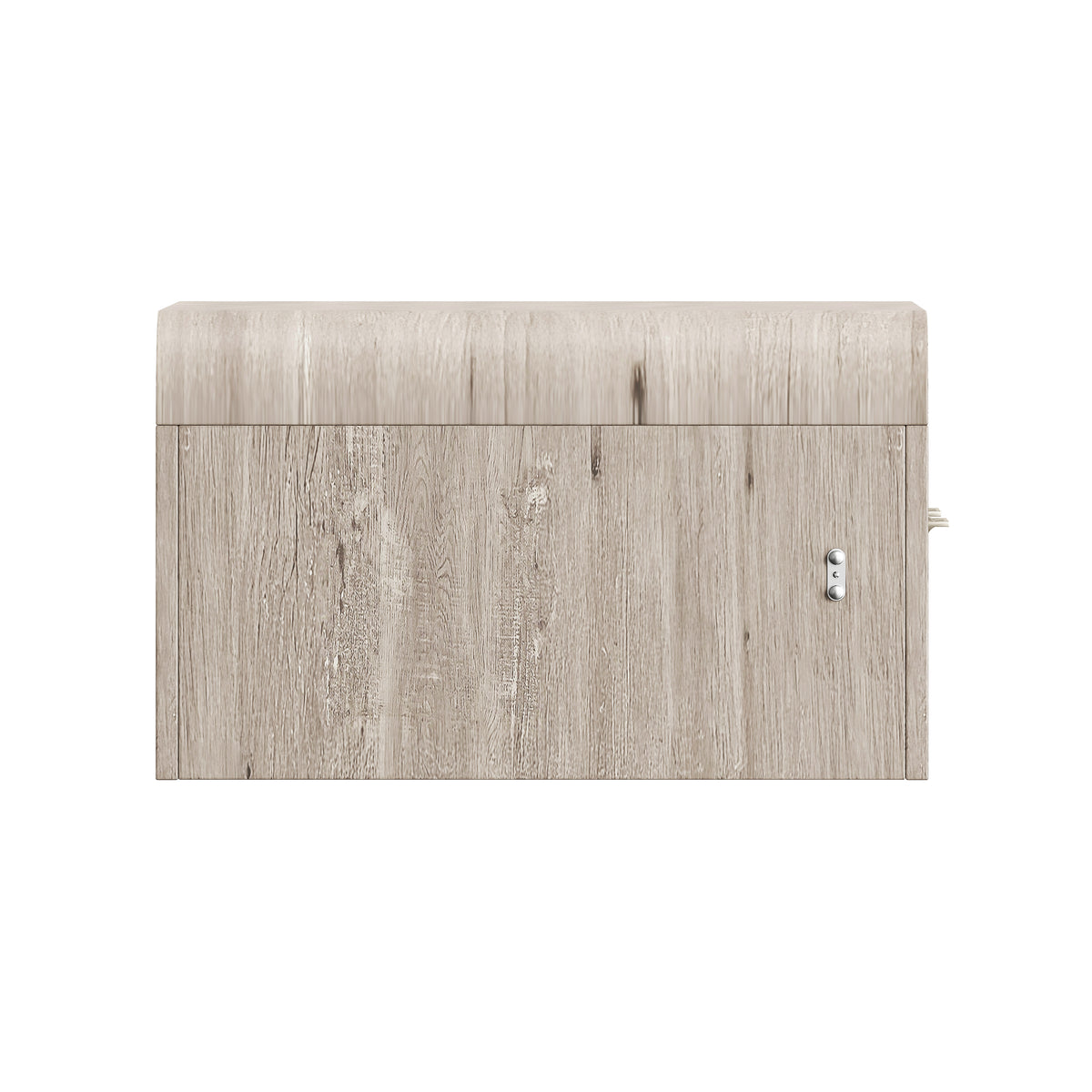 Juna Wood Twin Coffee Table Dream Console with Mattress and Rounded Corners, Harvest Birch Gray