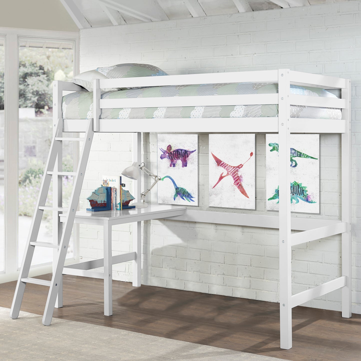 Caspian Wood Twin Loft Bed