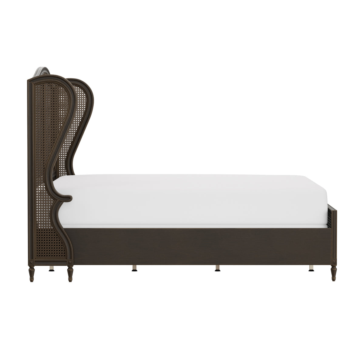Sausalito Wood and Cane Headboard and Footboard
