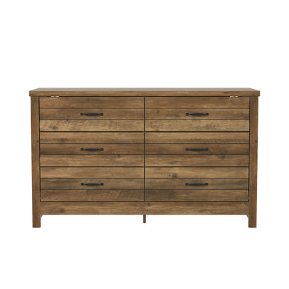 Lancaster Wood 6 Drawer Dresser