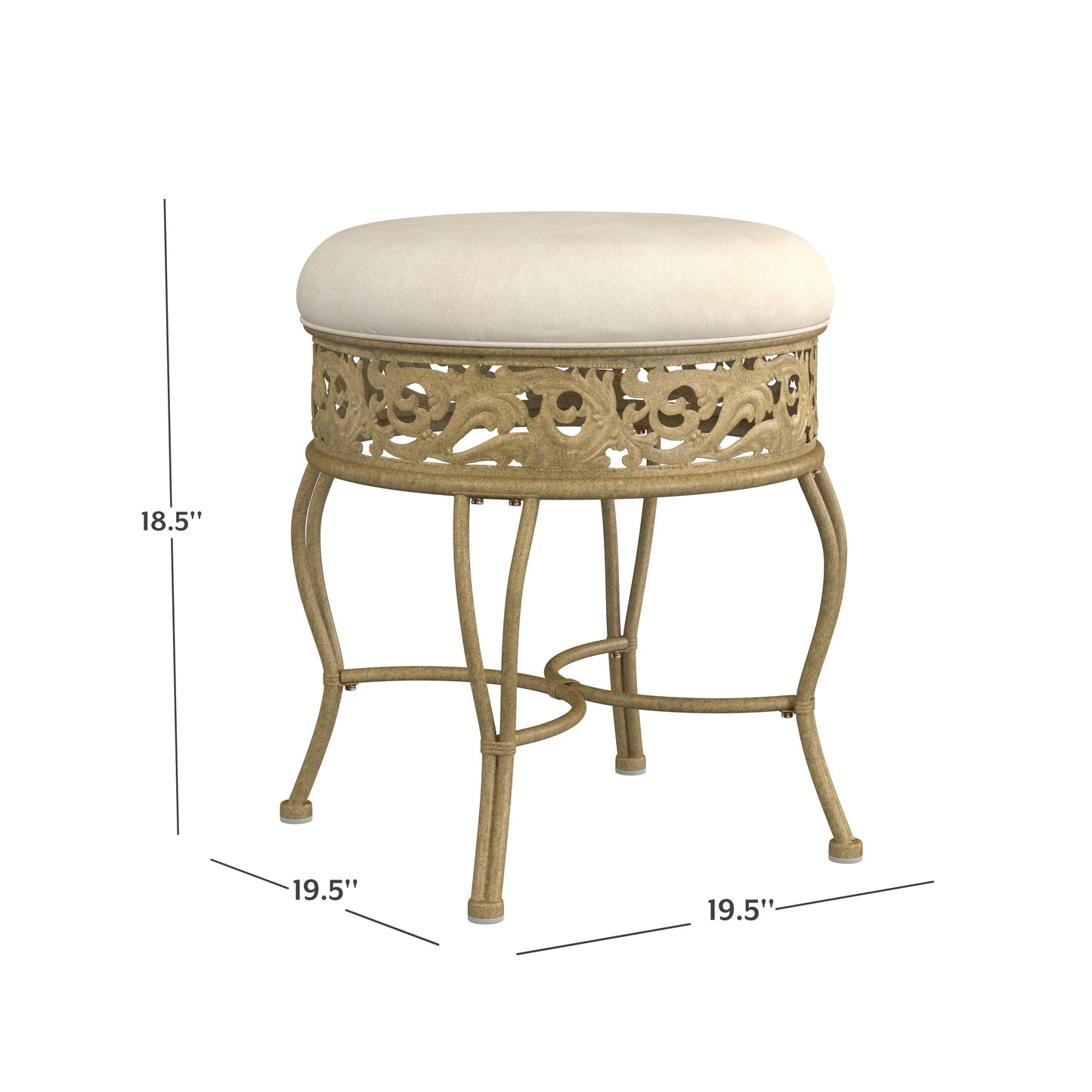 Villa III Metal Vanity Stool