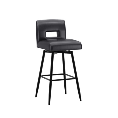Uniquely Yours Metal Stool, Key Back / Black / Black