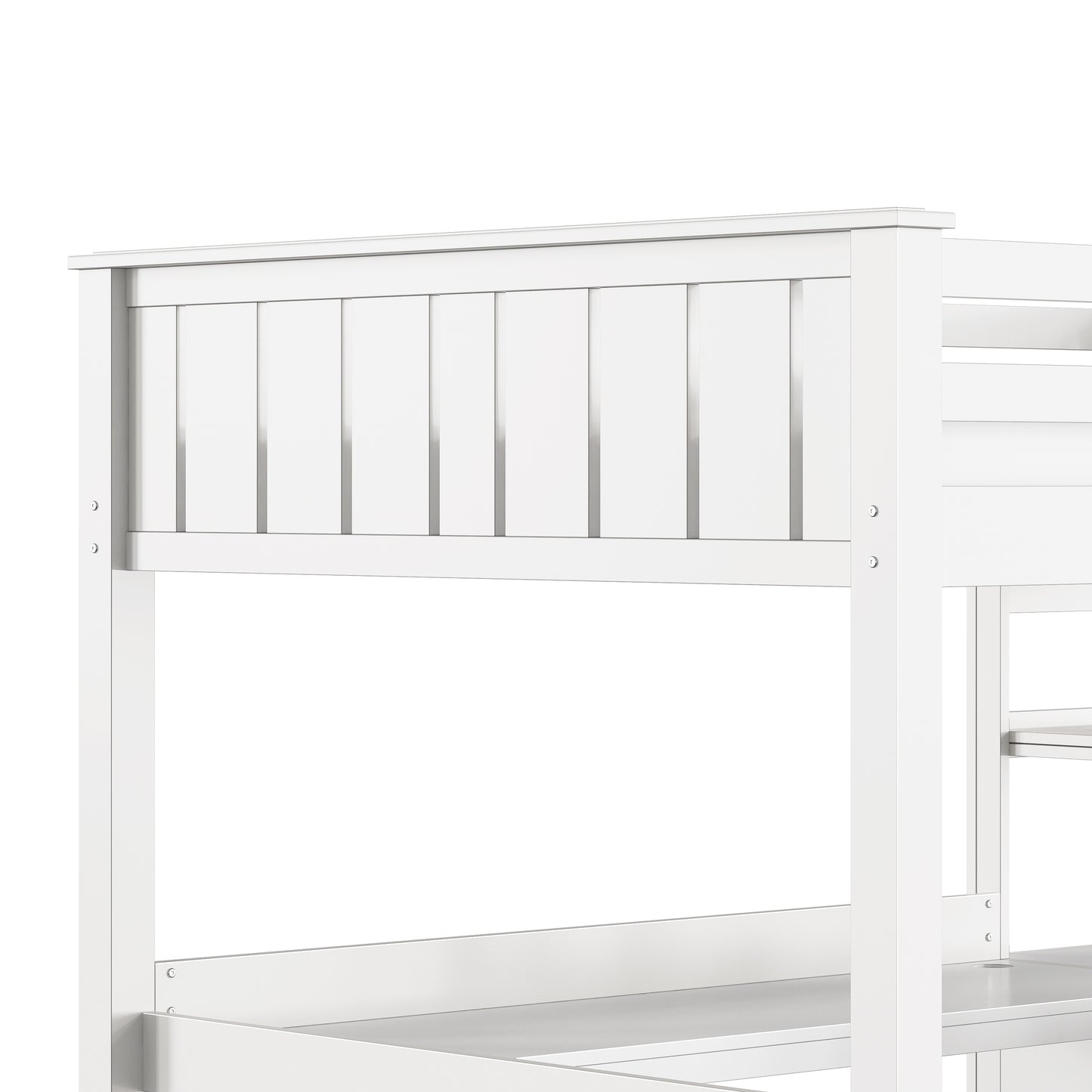 Lake House Wood Loft Bed with Desk