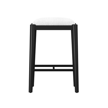 Cleo Wood Counter and Bar Stools, Black