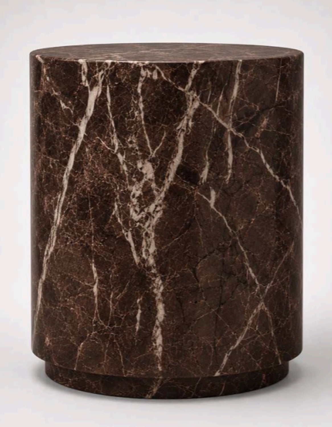 Salina Reinforced Concrete Round Small Side Table, Black