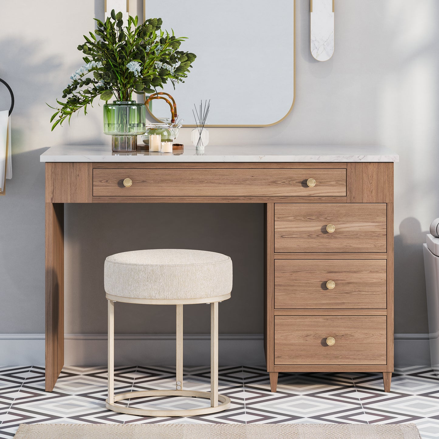 Swanson Metal Vanity Stool