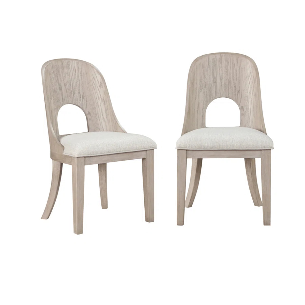 Niamh Wood and Upholstered Dining Chair, Set of 2