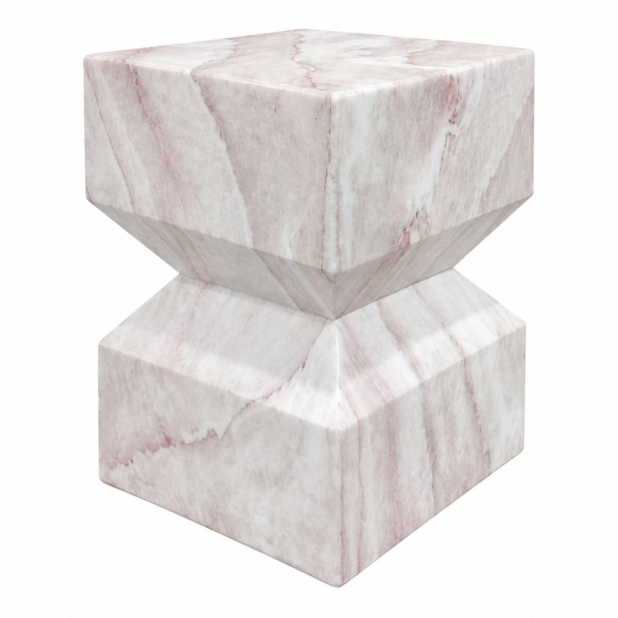 Rosetta Reinforced Concrete Accent Table, Blush Pink