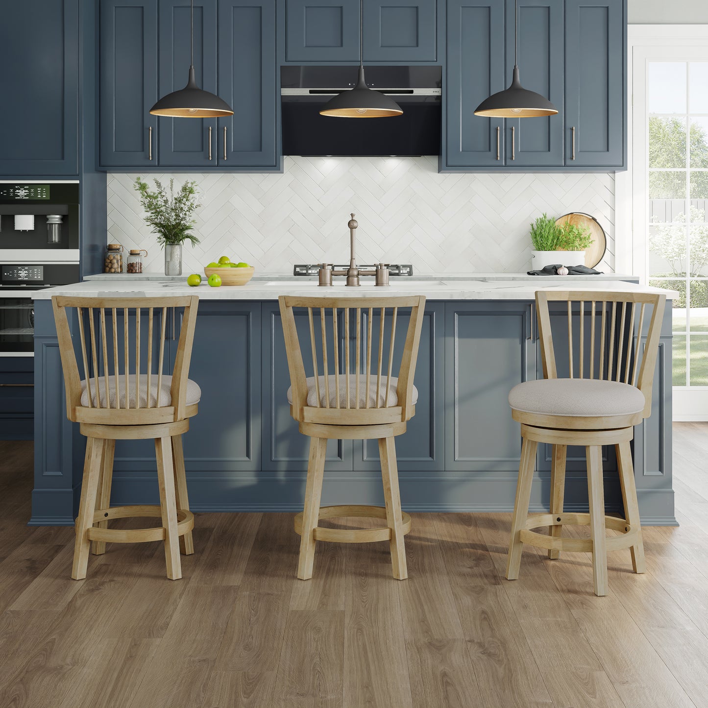 Garlington Wood Counter and Bar Stools