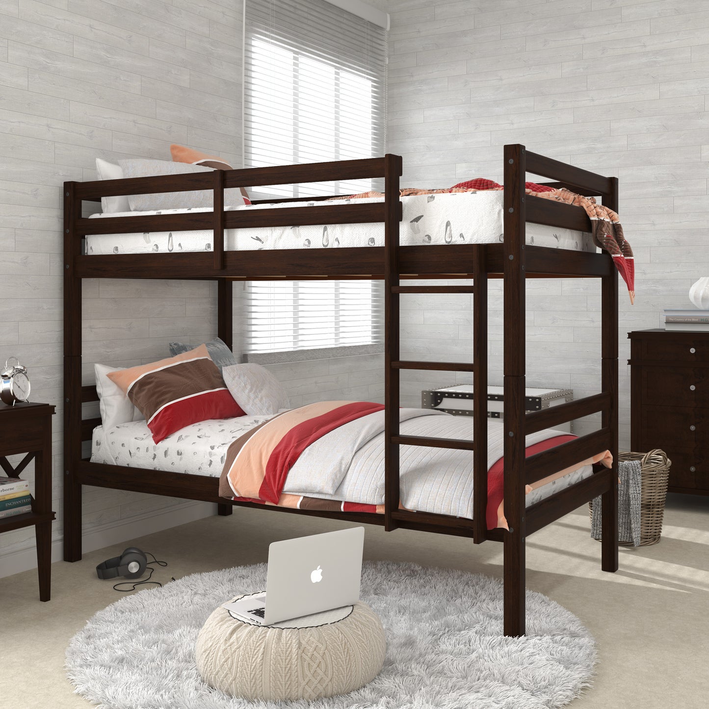 Campbell Wood Bunk Bed with Ladder