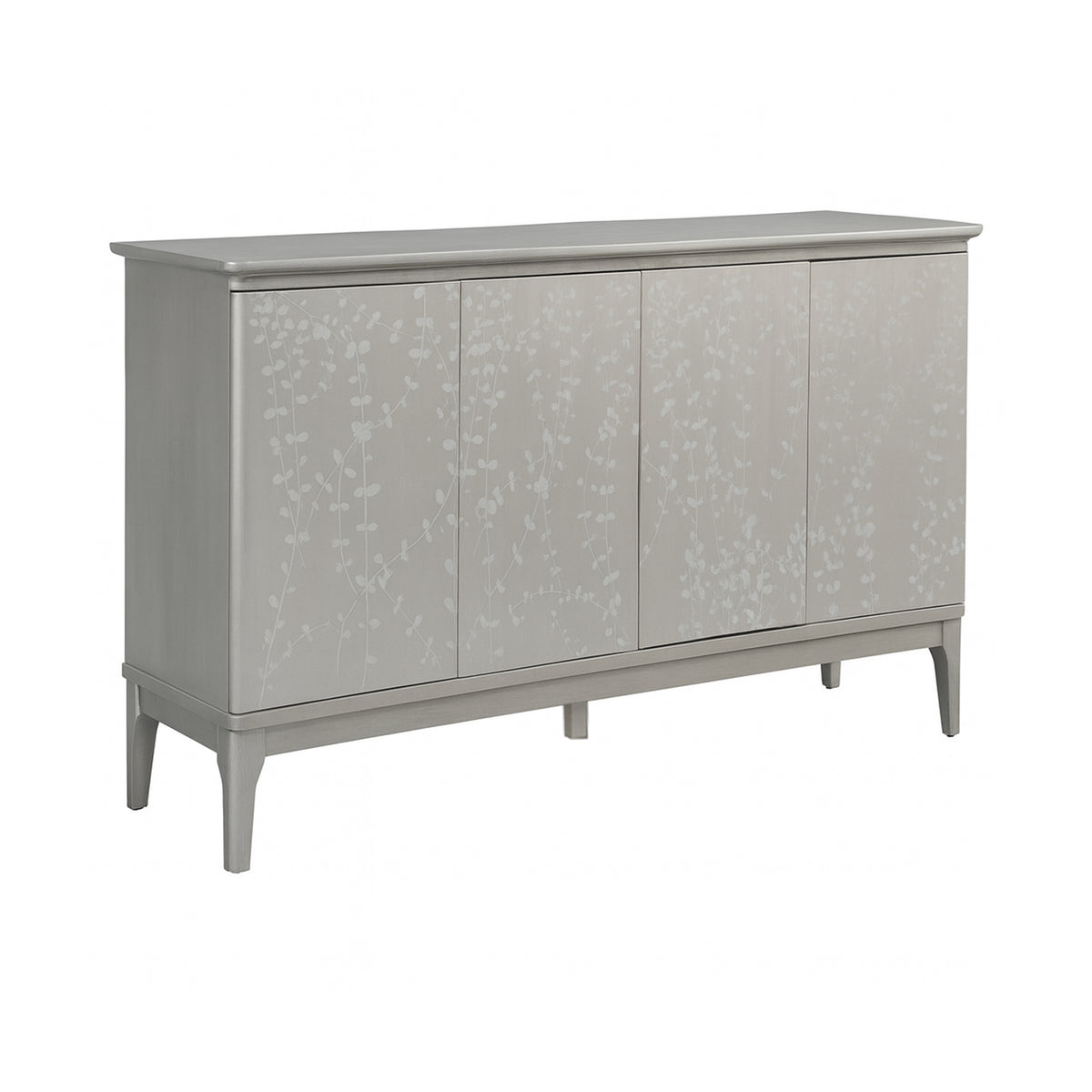 August Four Door Credenza, Silver