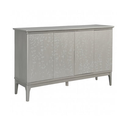 August Four Door Credenza, Silver