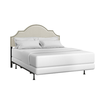 Cynthia Upholstered Bed with Frame, Cream