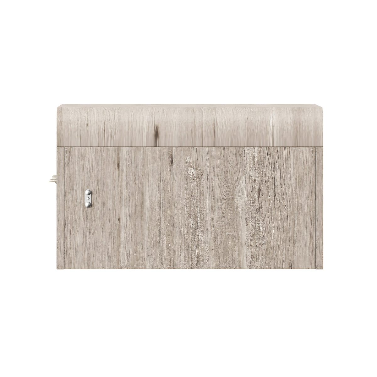 Juna Wood Twin Coffee Table Dream Console with Mattress and Rounded Corners, Harvest Birch Gray
