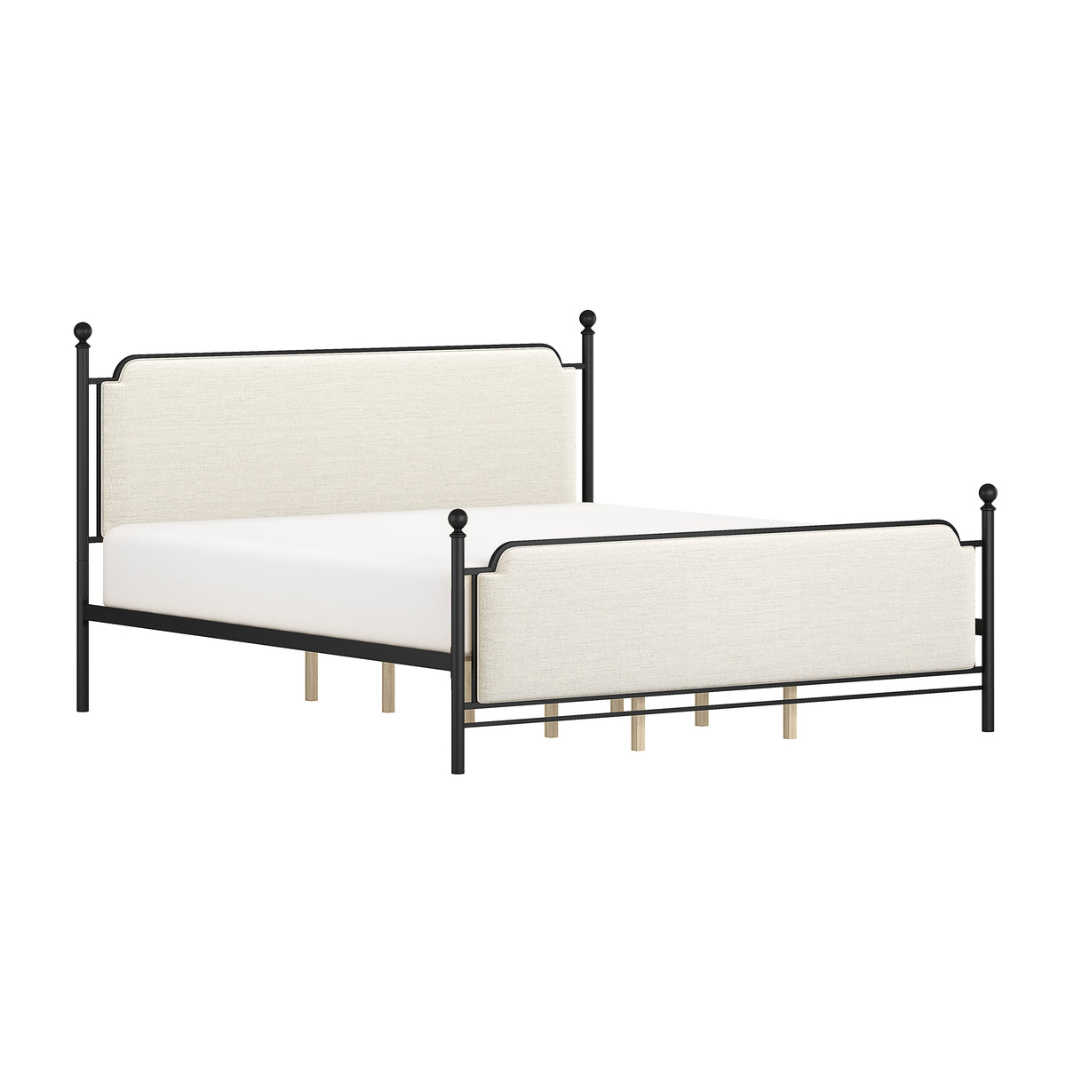 Birch Run Metal and Upholstered Complete King Platform Bed
