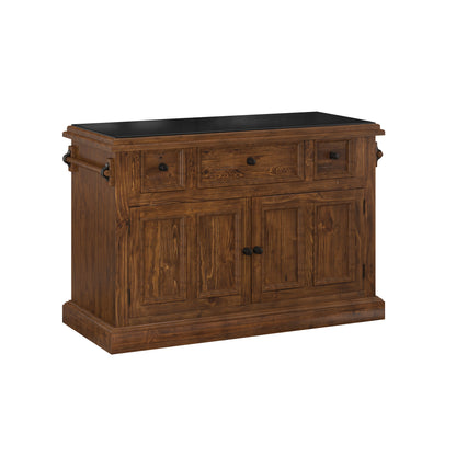 Tuscan Retreat Wood Kitchen Island
