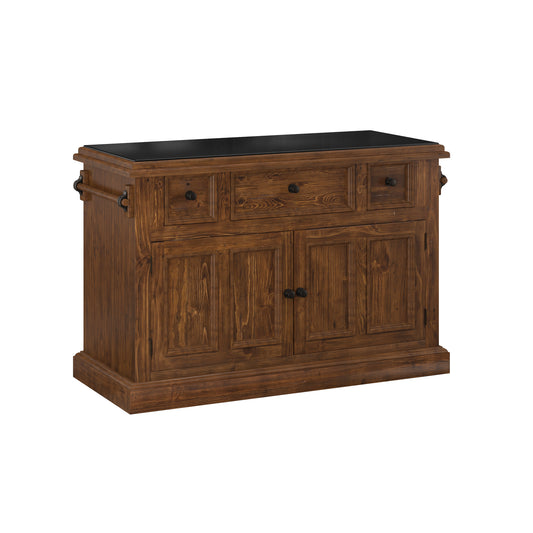 Tuscan Retreat Wood Kitchen Island