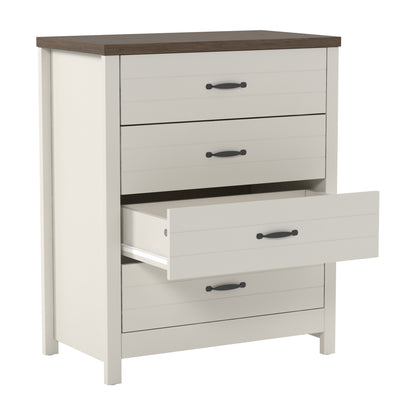Lancaster Wood 4 Drawer Dresser