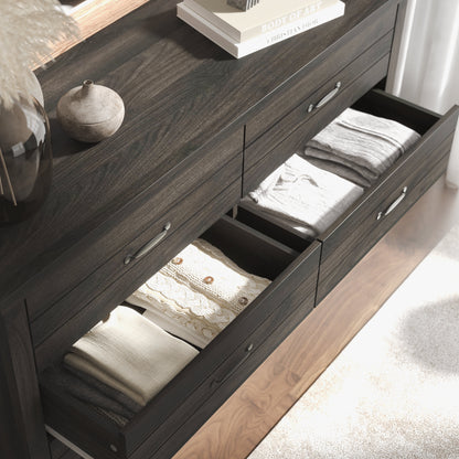 Lancaster Wood 6 Drawer Dresser