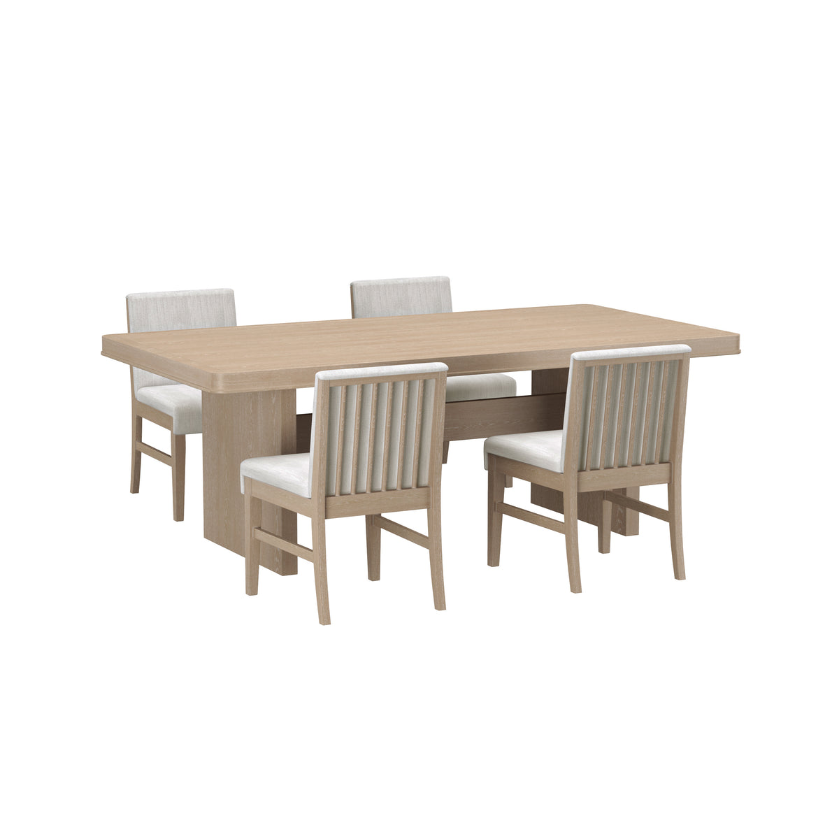 Portsmouth Wood Dining Set with Upholstered Chairs