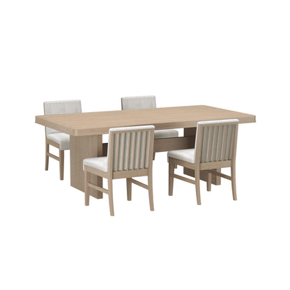 Portsmouth Wood Dining Set with Upholstered Chairs