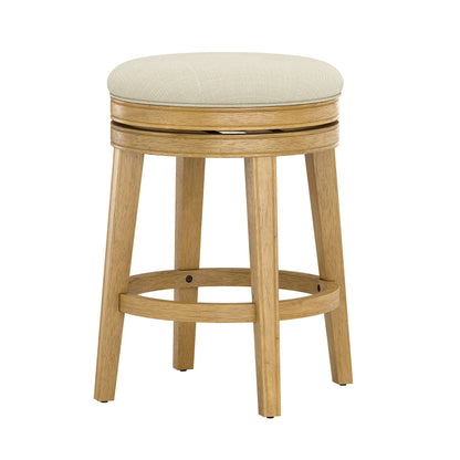 Anton Wood Backless Swivel Stool