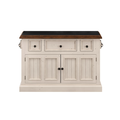 Tuscan Retreat Wood Kitchen Island