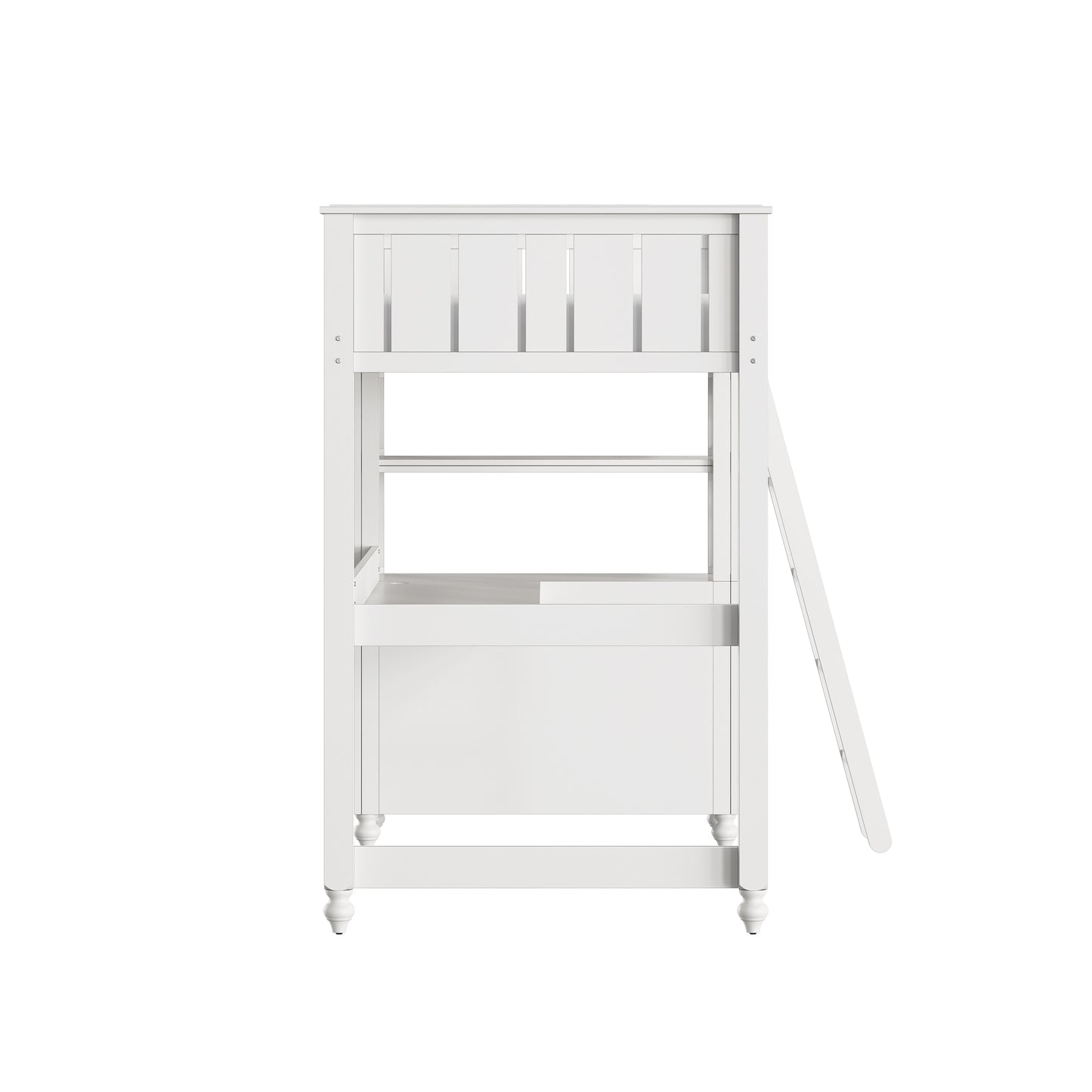Lake House Wood Loft Bed with Desk