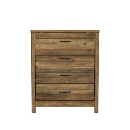 Lancaster Wood 4 Drawer Dresser