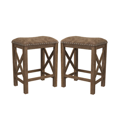 Willow Bend Wood Stool, Set of 2
