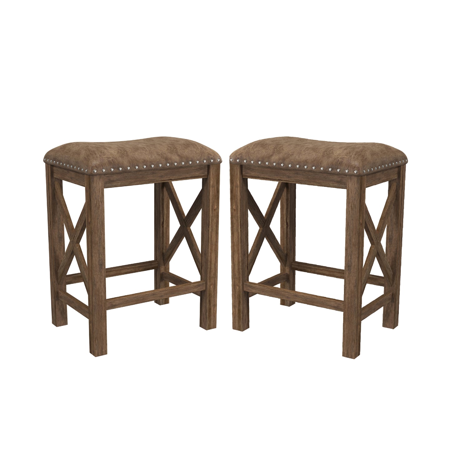 Willow Bend Wood Stool, Set of 2